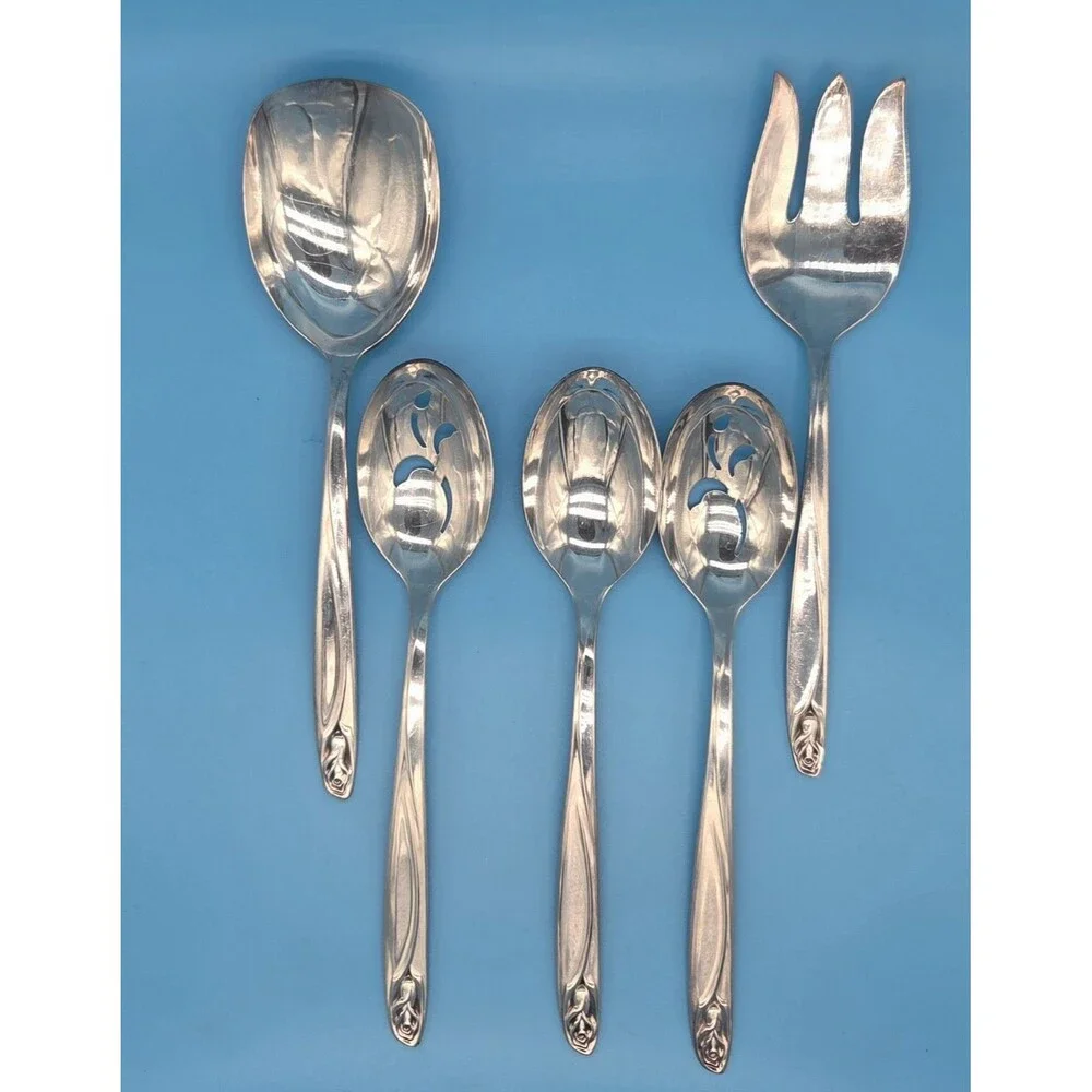 VTG International DeepSilver Anniversary Rose 1962 Serving Set - 5 Pcs